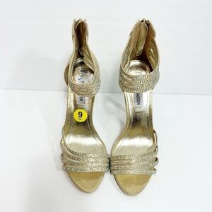 Steve Madden Gold Shiny Women Heels Size 9 Brand New No Box